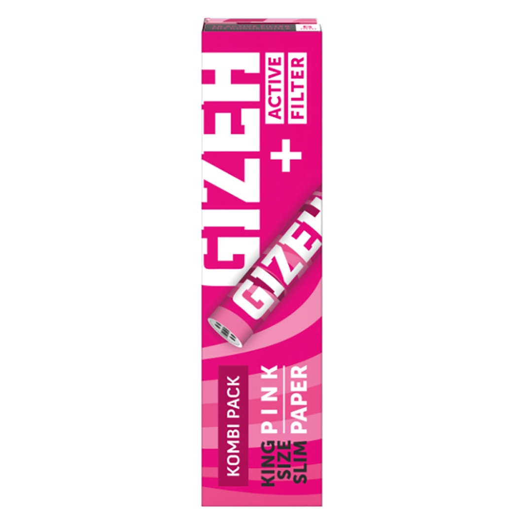 Gizeh Pink King Size+Activ Fil. 34 Blatt / 16 Filter