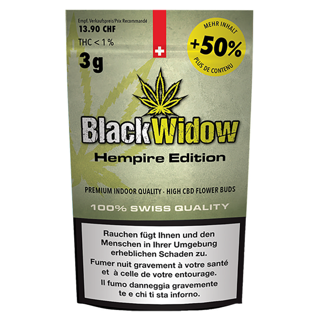 Black Widow Hempire Medium Buds 3g