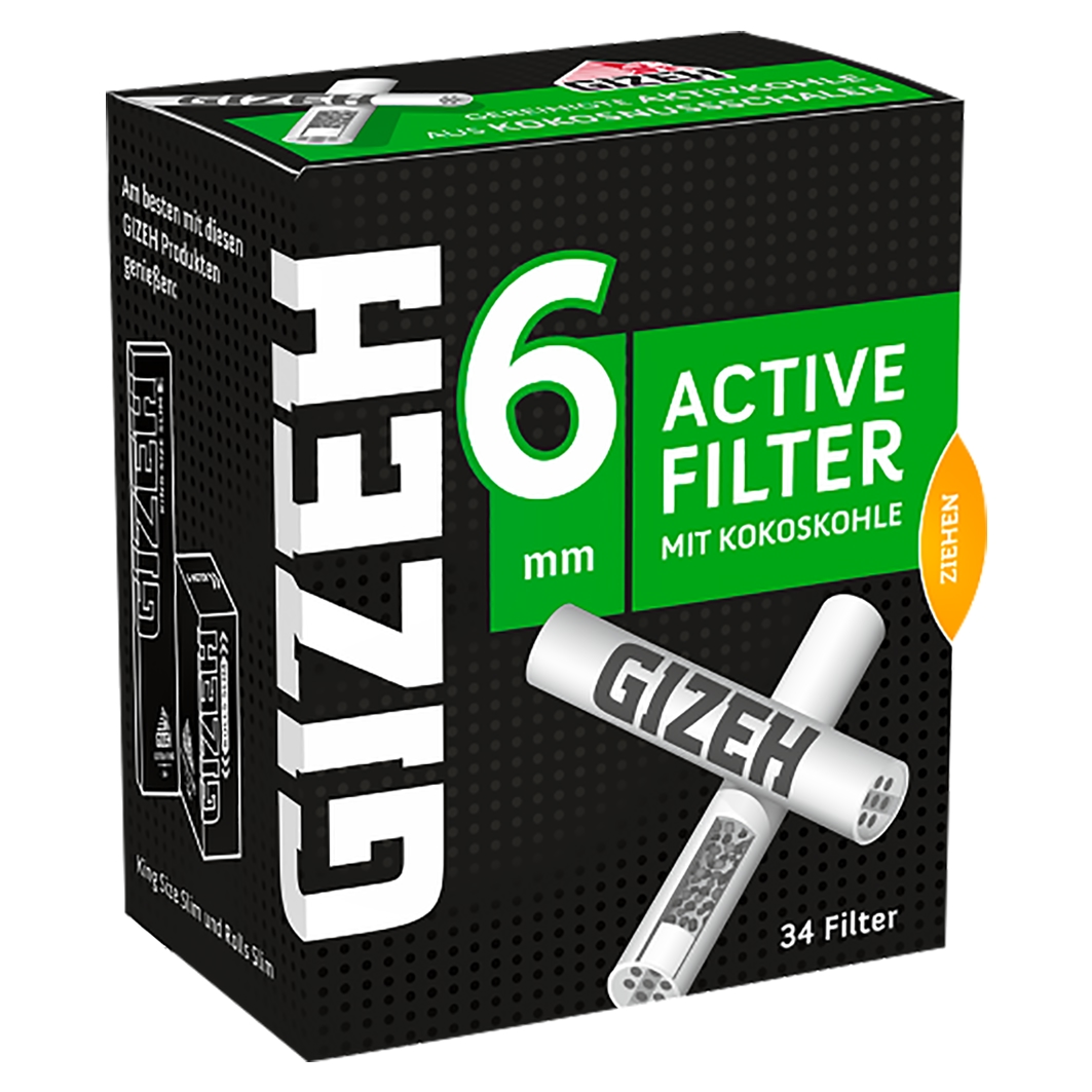 Gizeh Active Kohlefilter 6mm