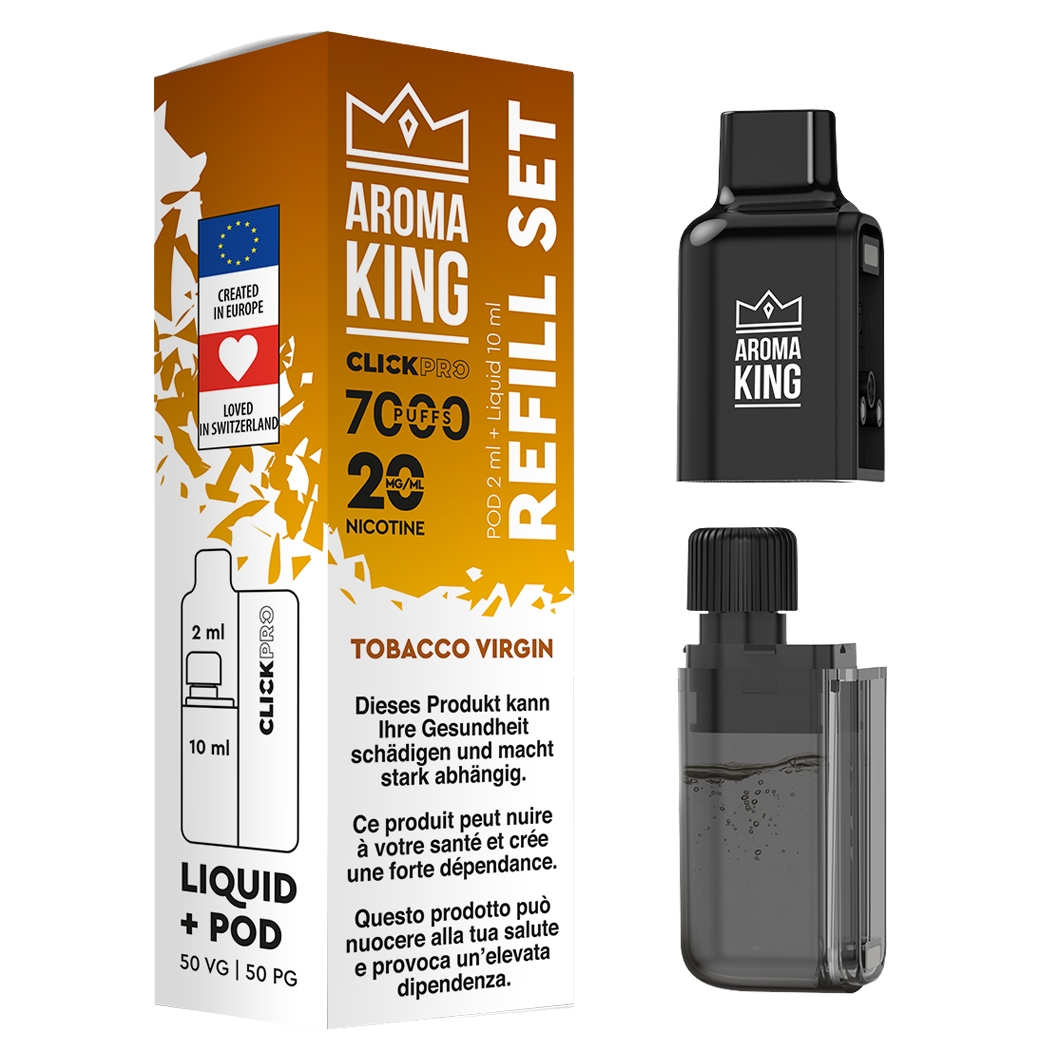Aroma King Click Pro Tobacco Virgin 7000 Puffs