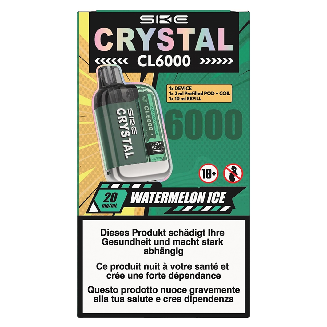 SKE Crystal Watermelon Ice 6000 Puffs