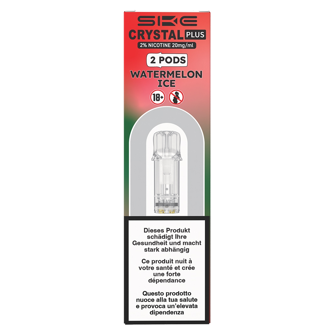 SKE Crystal Plus Watermelon Ice 2 x 2ml Pods