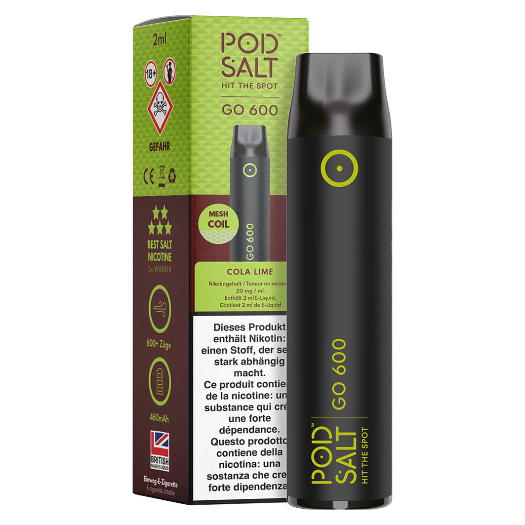 Pod Salt Go Cola Lime 600 Puffs