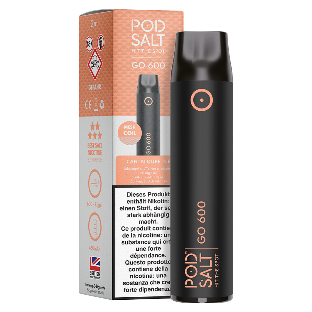 Pod Salt Go Cantaloupe Ice 600 Puffs