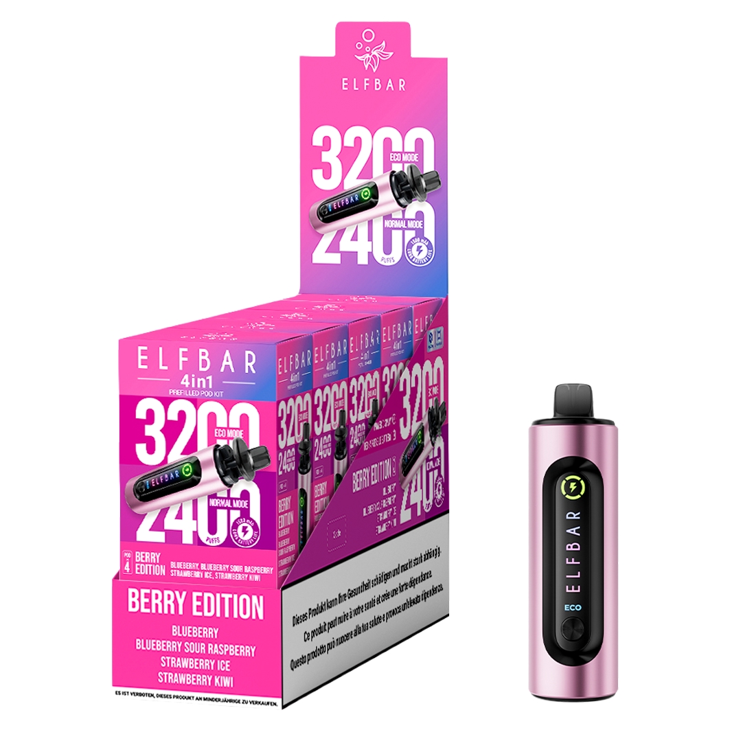ELFBAR 4in1 Kit Berry Edition bis zu 3200 Puffs