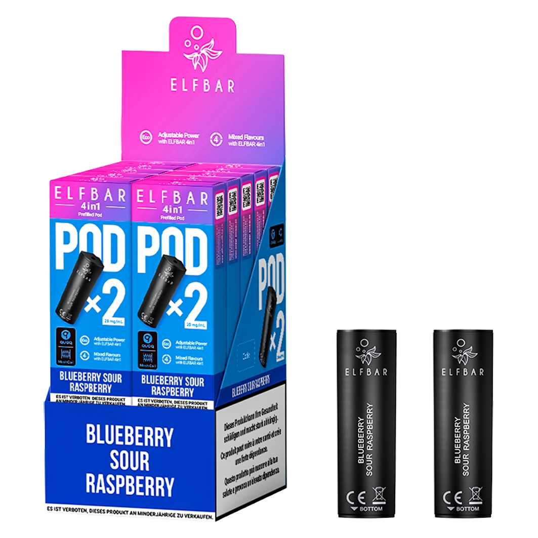 ELFBAR 4in1 Pods Blueberry Sour Rasp. 20mg