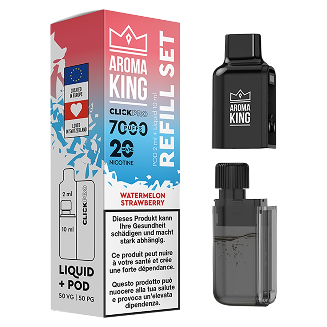 Aroma King Click Pro Watermelon Strawber. 7000 Puffs