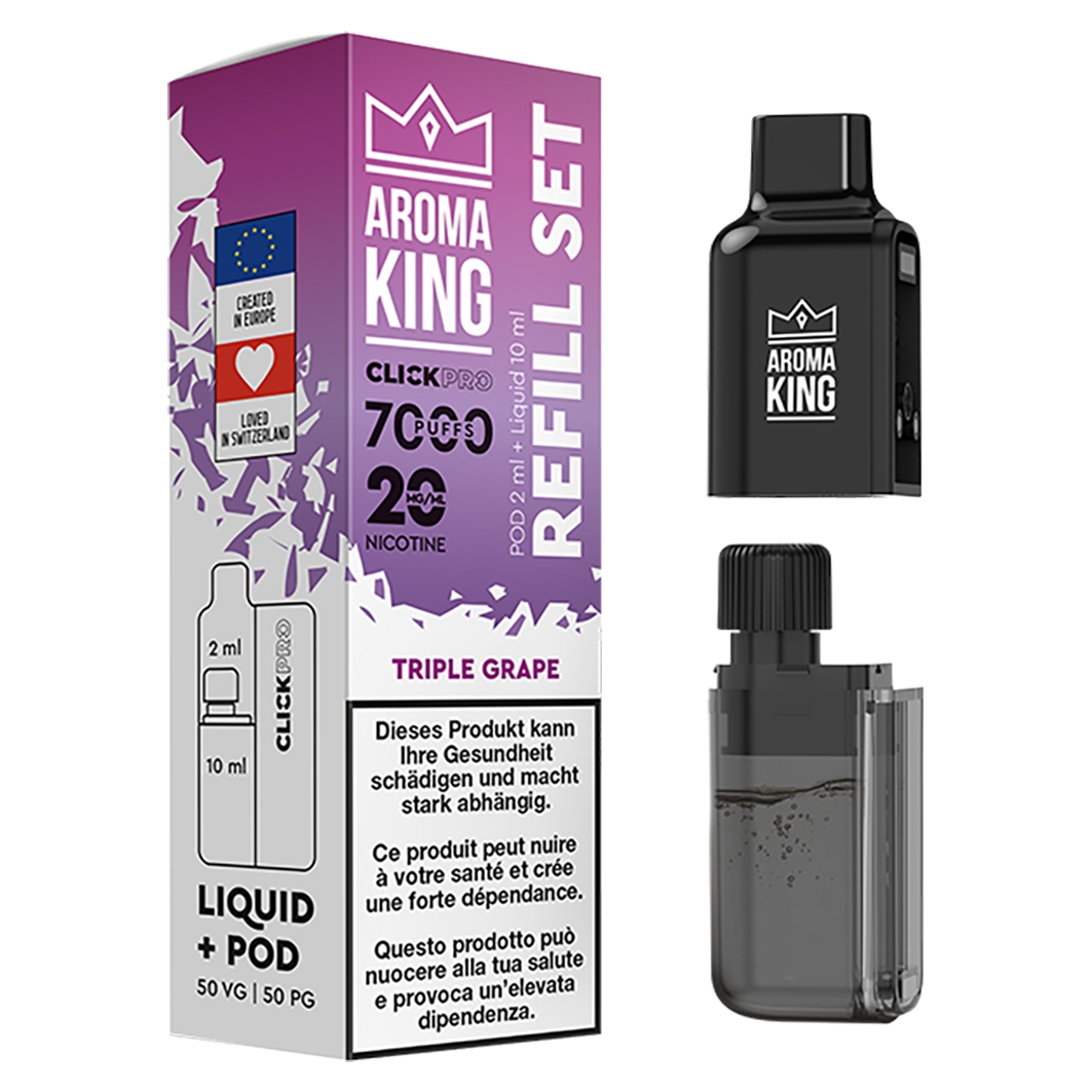Aroma King Click Pro Tripple Grape 7000 Puffs