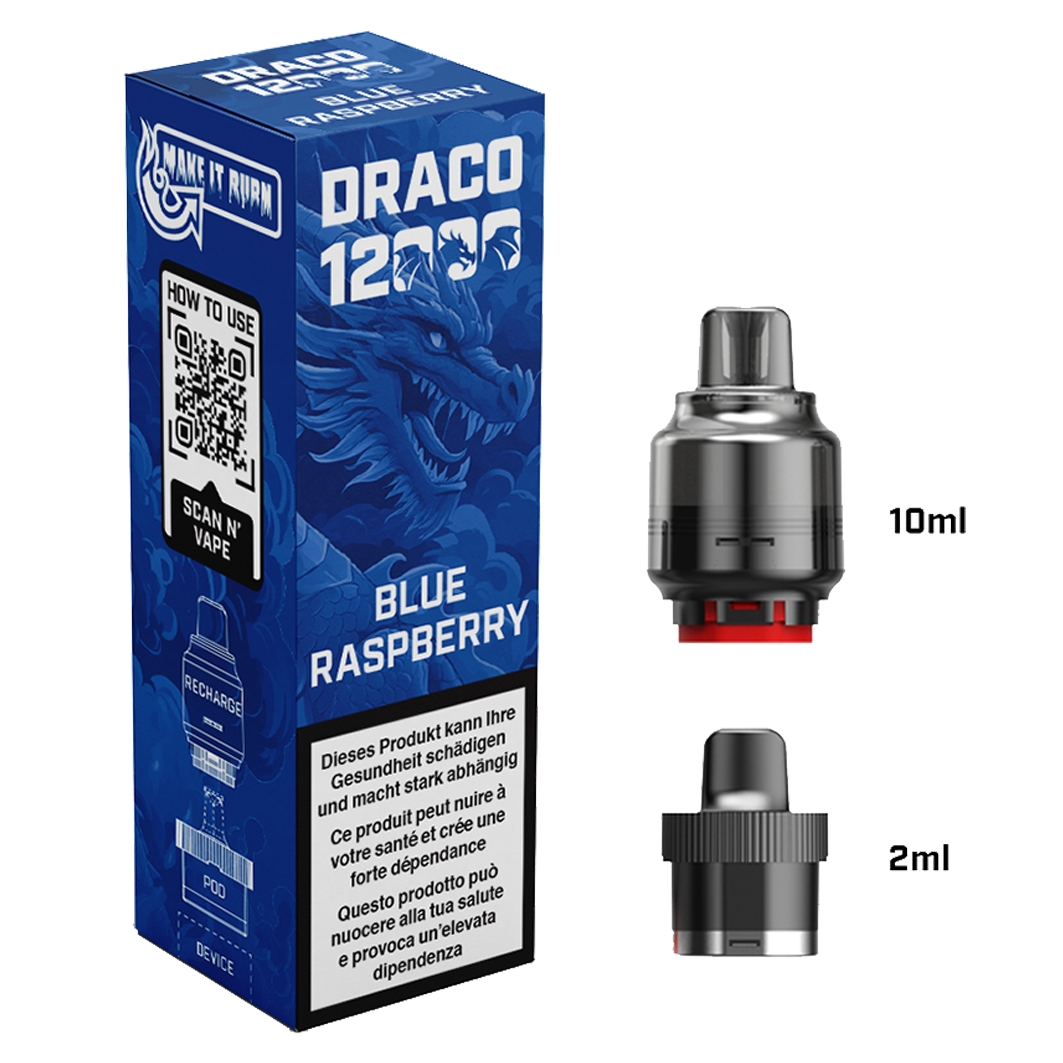 Like Me Draco Blue Raspberry bis zu 12000 Puffs