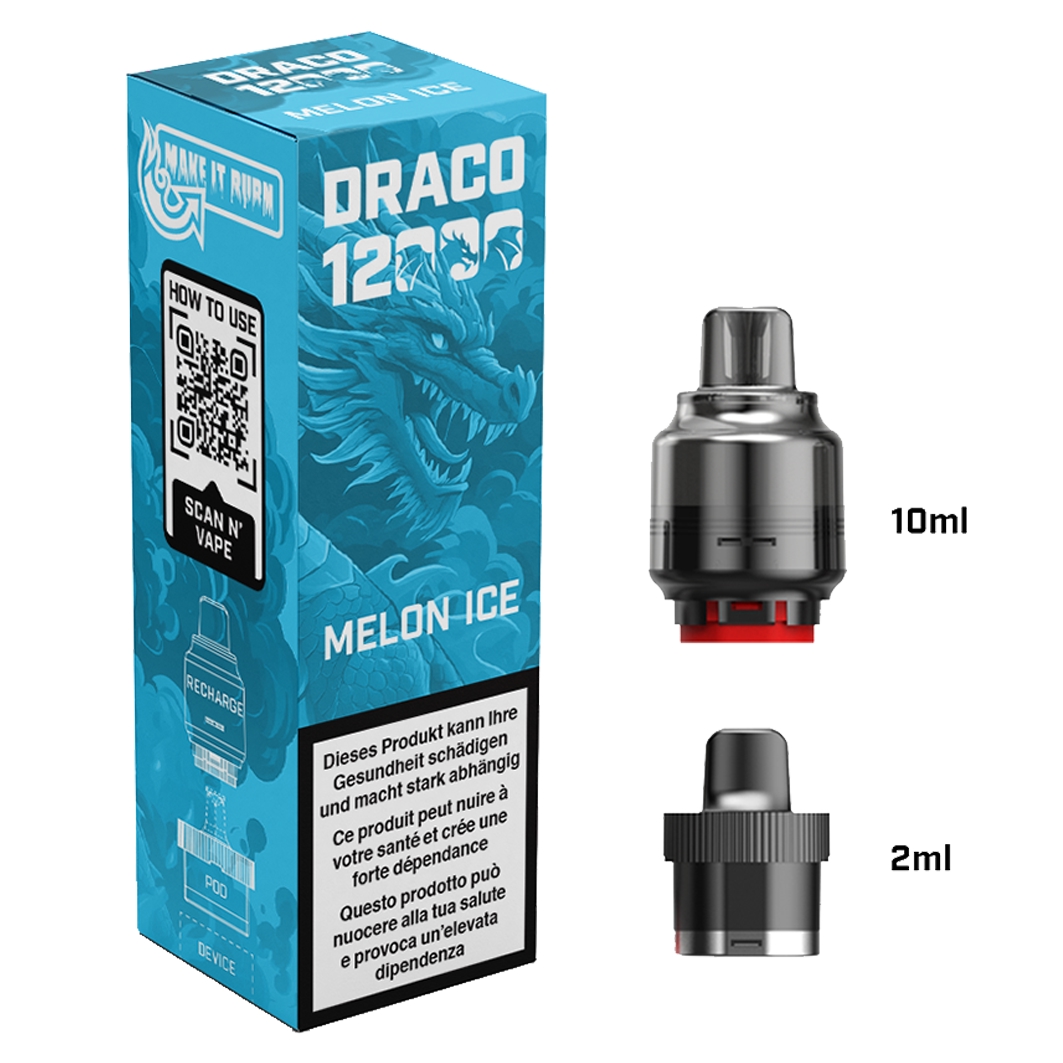 Like Me Draco Melon Ice bis zu 12000 Puffs