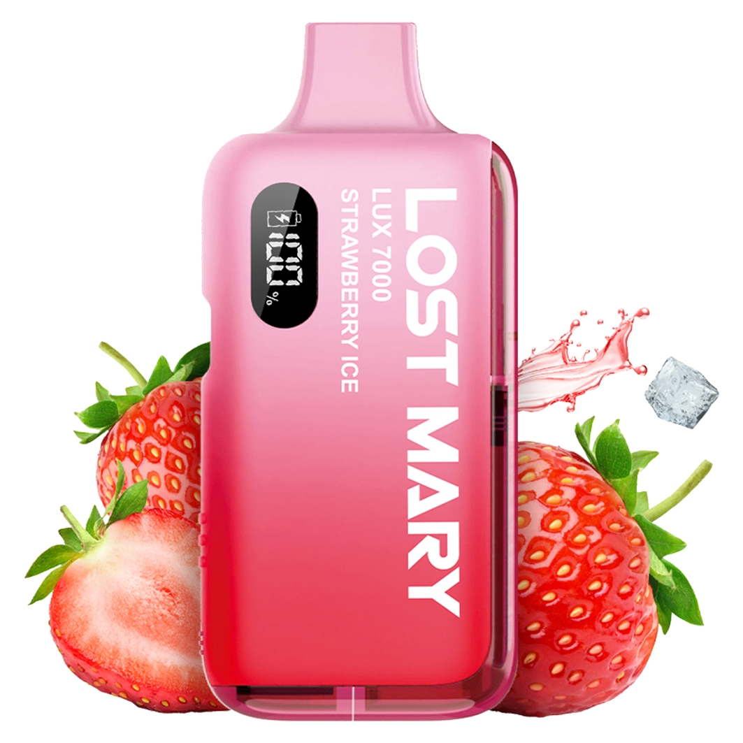 Lost Mary LUX 7000 Strawberry Ice Kit Liquid Menge: 12 ml