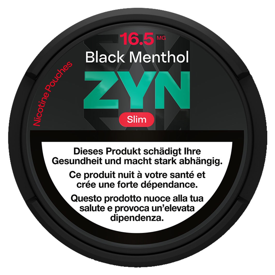 ZYN Slim Black Menthol 20 Nicotine Pouches