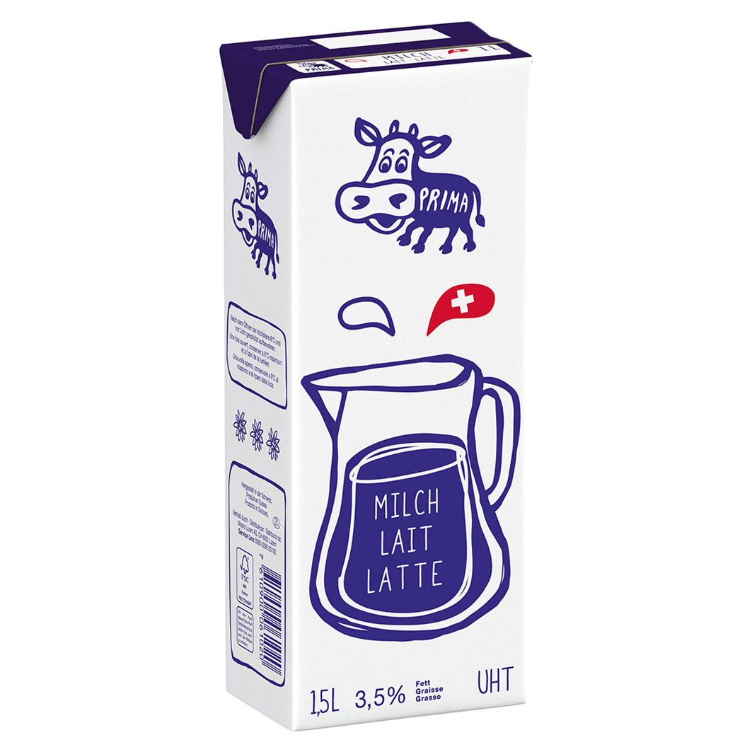 Prima Vollmilch 3.5% UHT 1.5 l