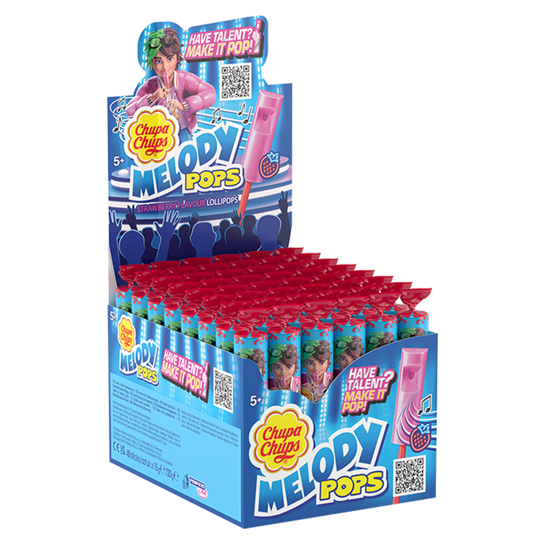 Chupa Chups Melody Pops Erdbeer 15g