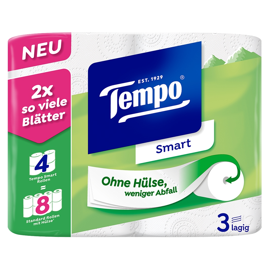 Tempo Smart ohne Hülse 4 Rol.