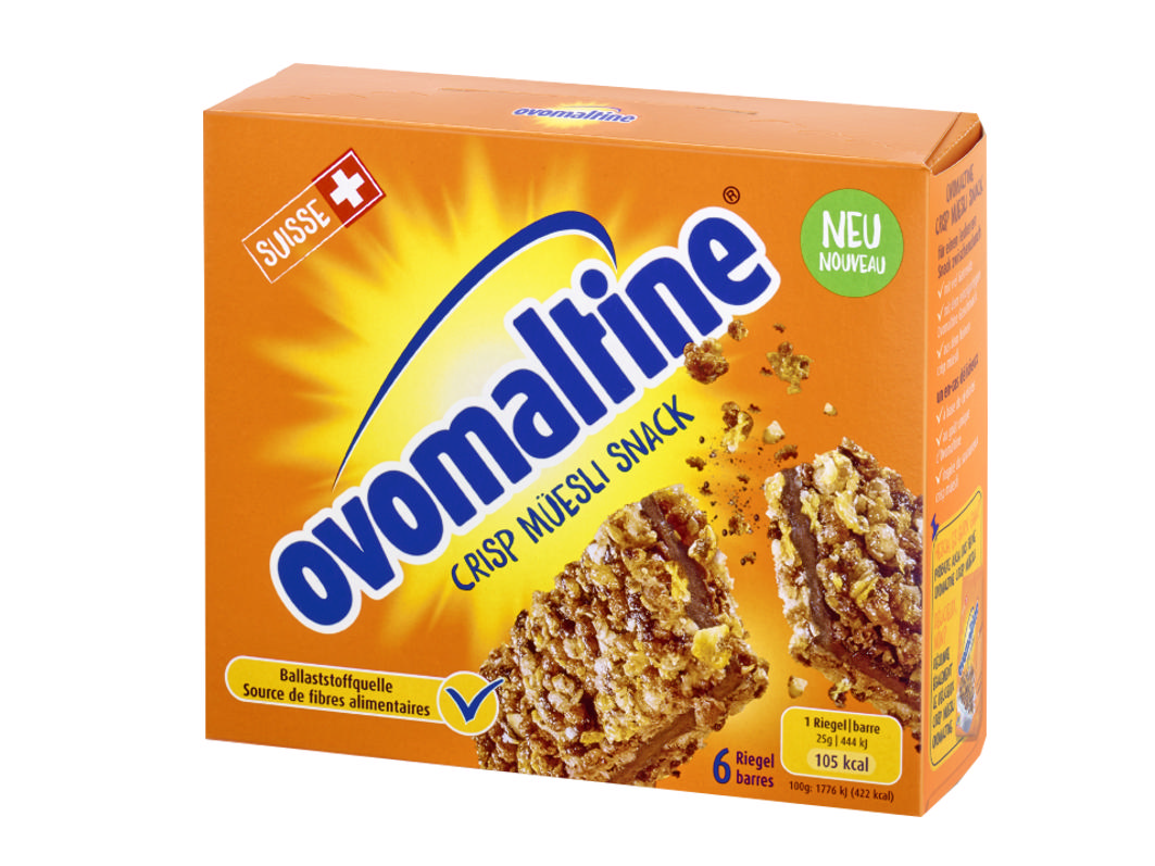 Ovomaltine Crisp müesli snack 6x25g