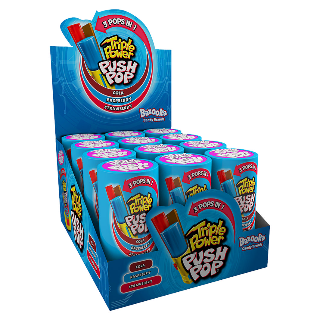 Bazooka Triple Push Pop 34g