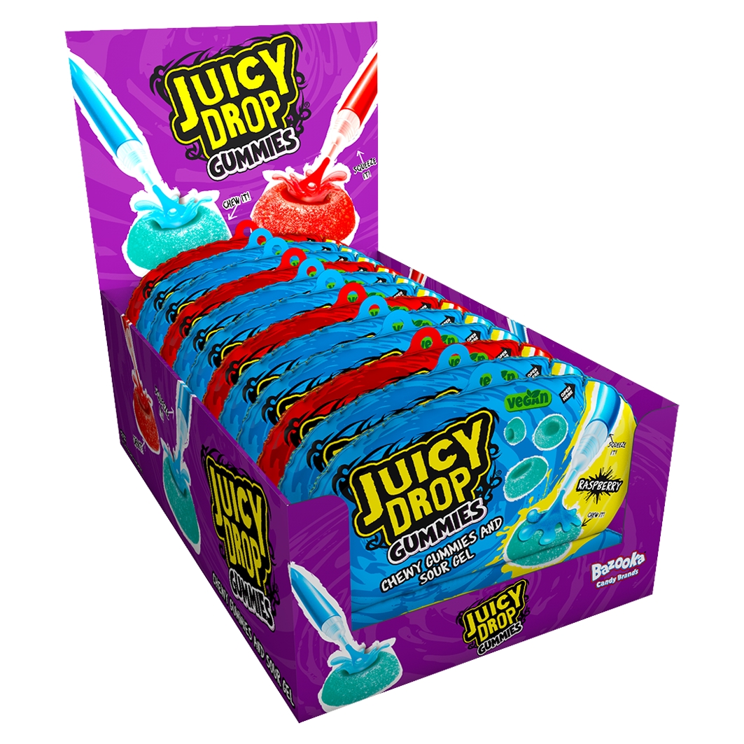 Bazooka Juicy Drop Gummies sour 57g