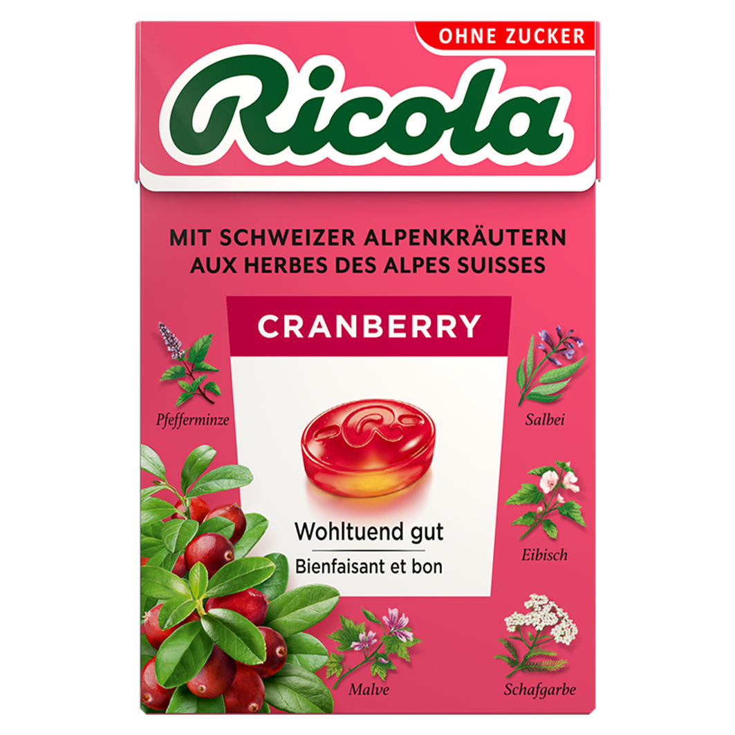 Ricola Box Cranberry 50g