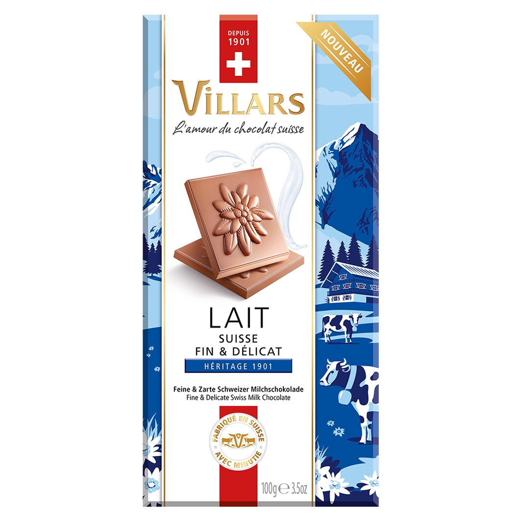 Villars Héritage Lait Suisse fin&dél. 100g
