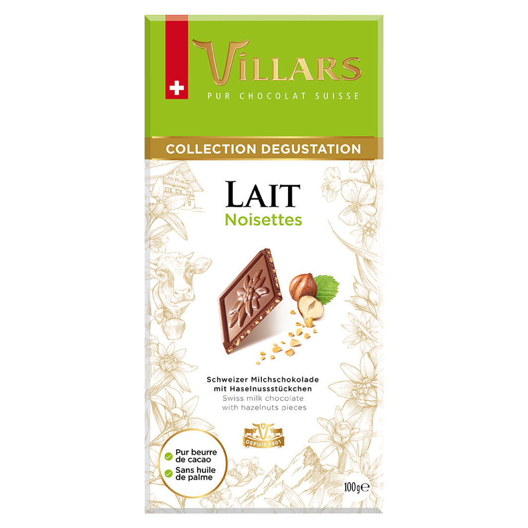 Villars Héritage Lait Noisettes 100g