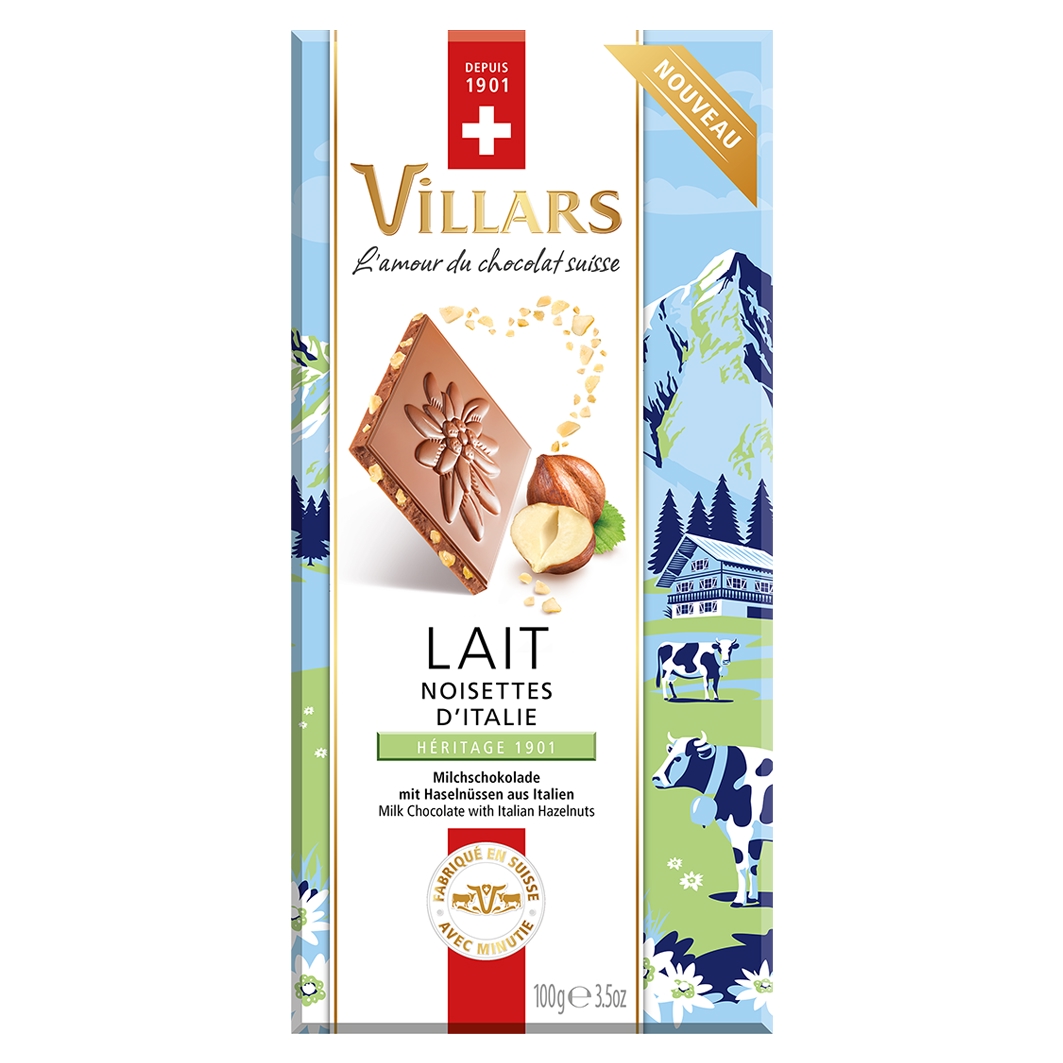 Villars Héritage Lait Noisettes 100g