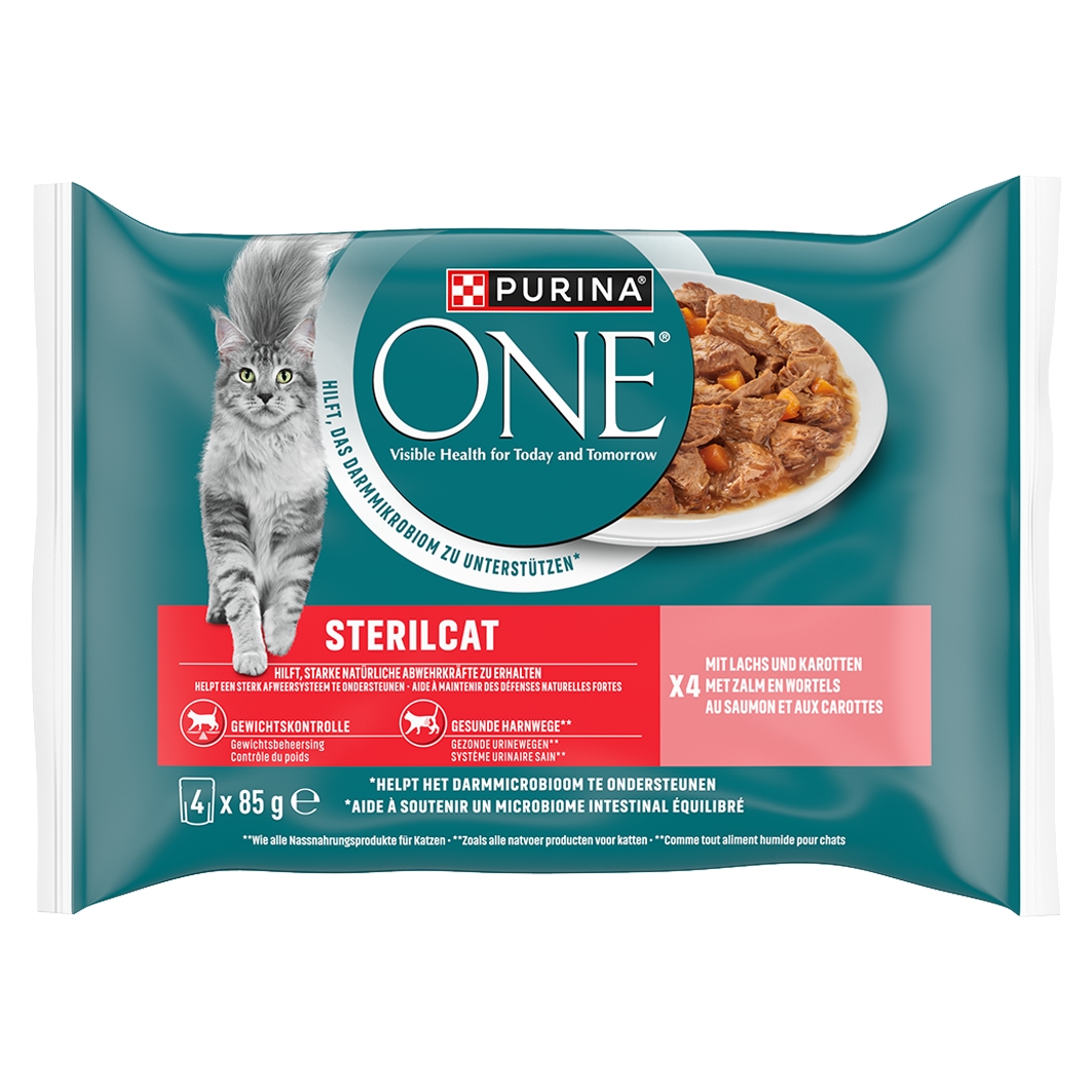 Purina One Sterilcat Lachs u. Karotten 4x85g