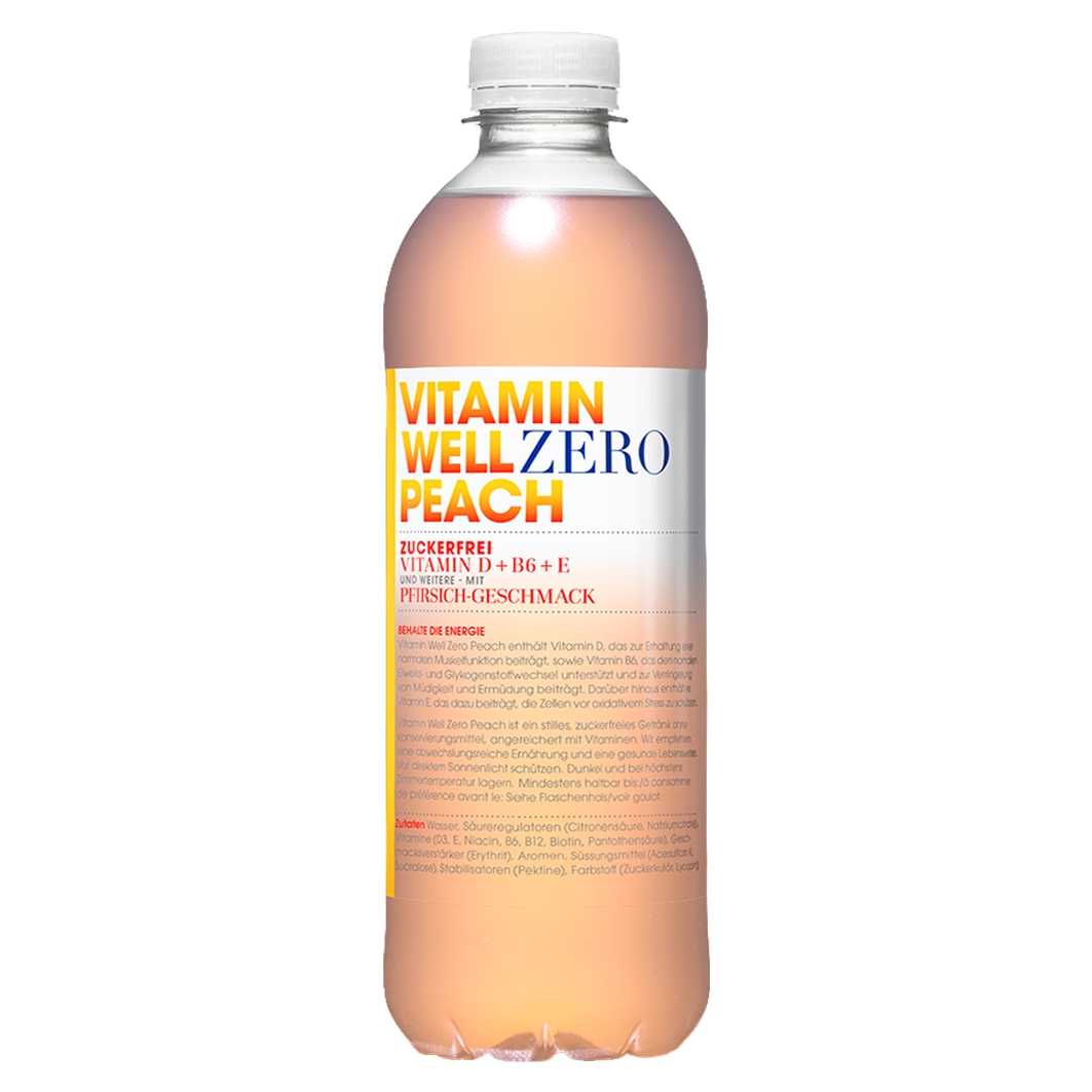 Vitamin Well Zero Peach 50cl