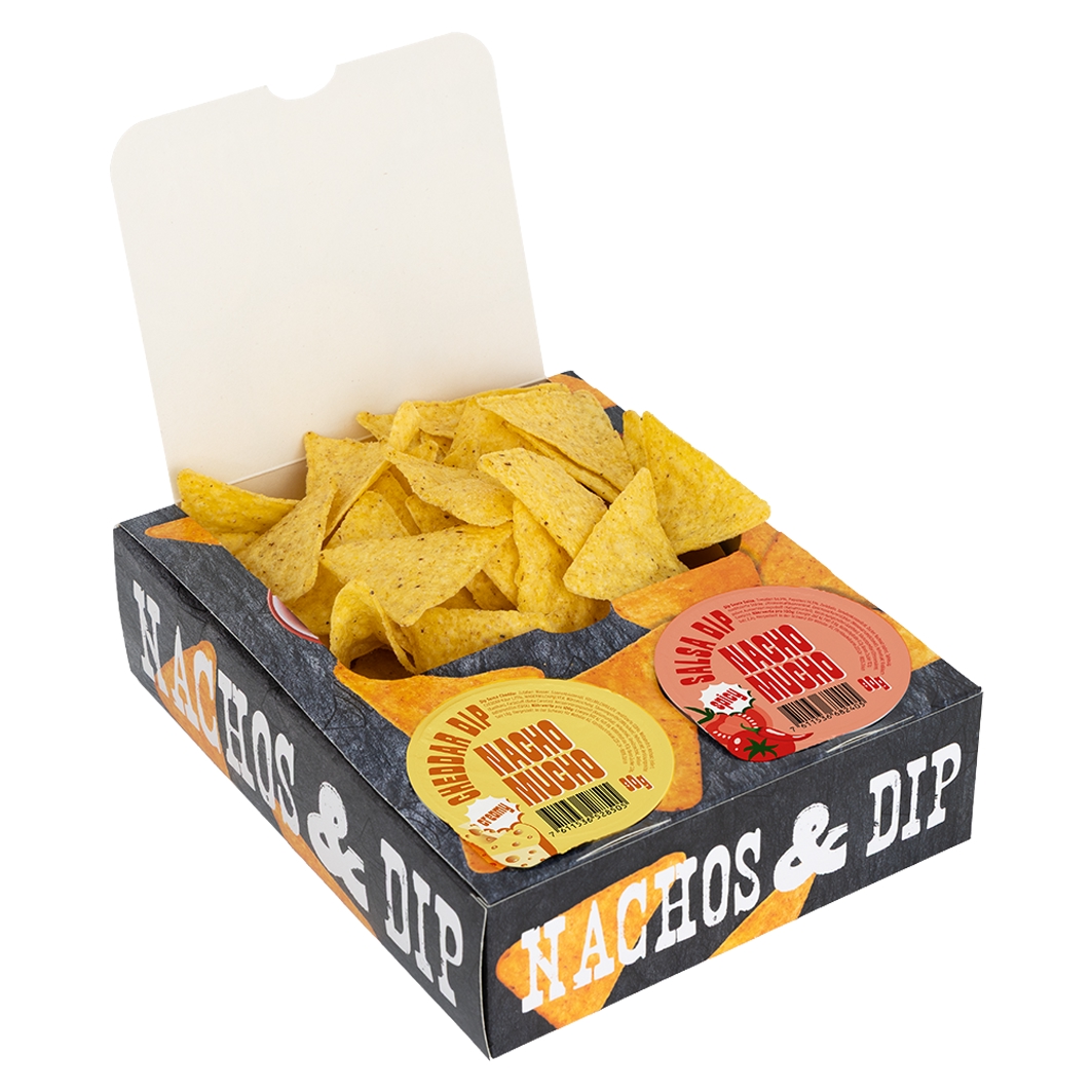 Hombre Nachos Tray Karton 2 Dips