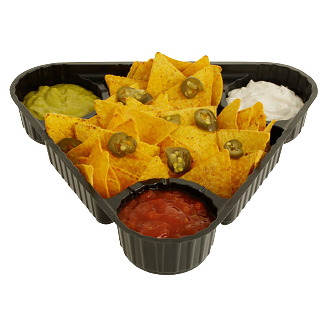 Nacho Tray Dreieck schwarz 4tlg.