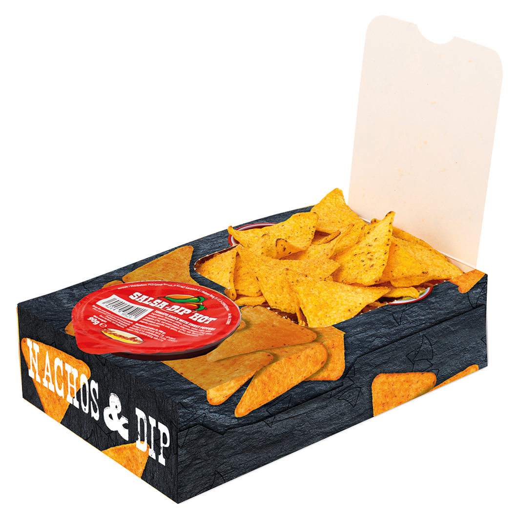 Hombre Nachos Tray Karton 1 Dip