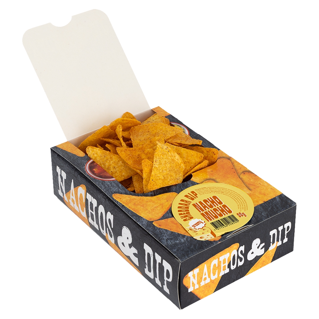 Hombre Nachos Tray Karton 1 Dip