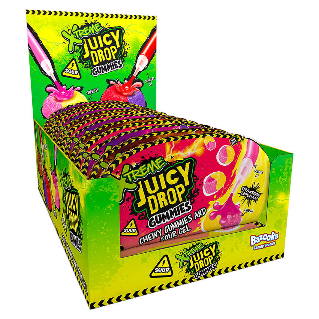 Bazooka Juicy Drop Gummies Xtreme 57g