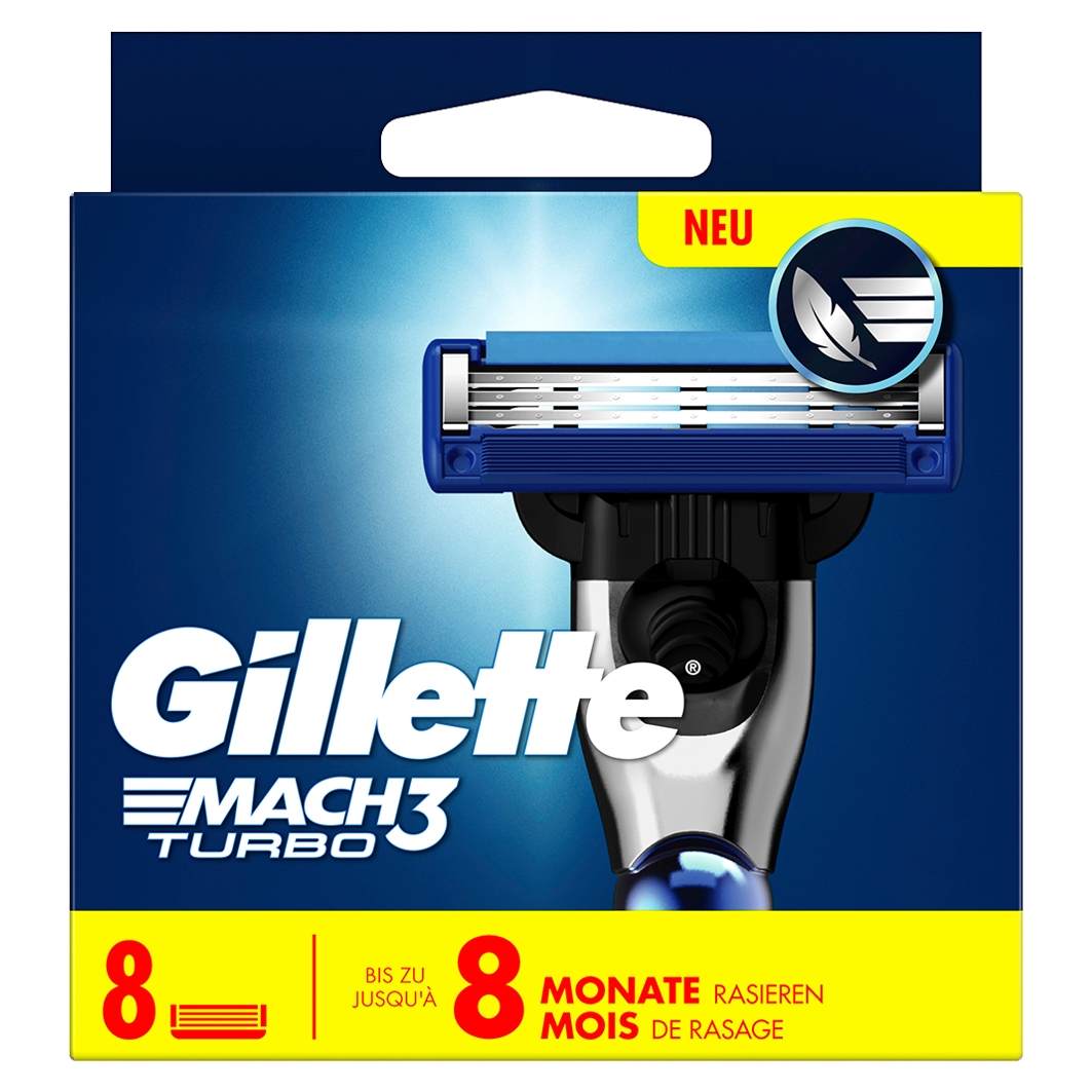 Gillette Mach3 Turbo Rasierklingen 8 Stk.