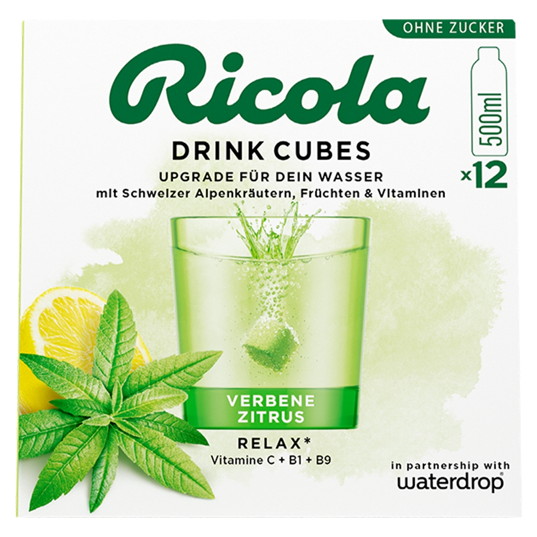 Ricola Drink Cubes Verbene Zitrus 12 Stk.