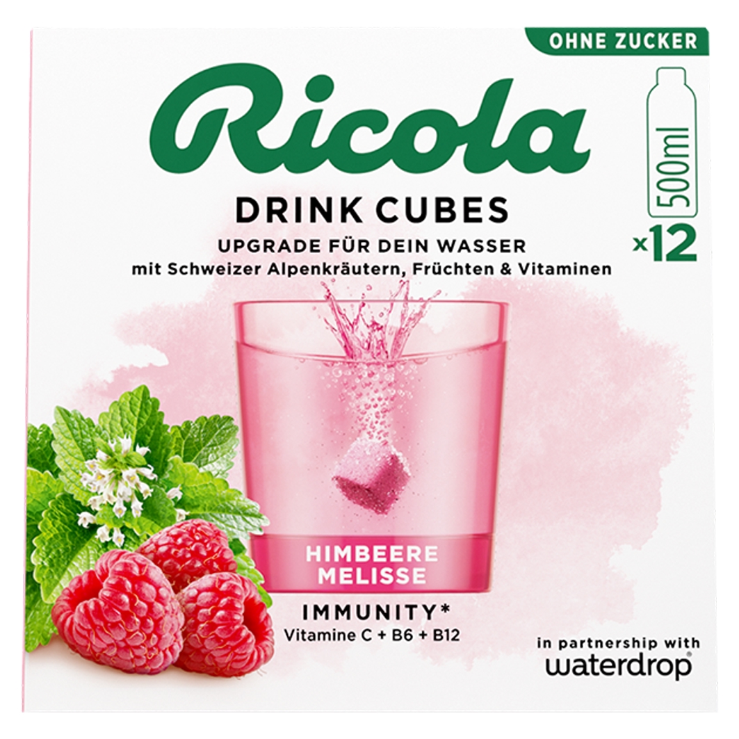 Ricola Drink Cubes Himbeere Melisse 12 Stk.