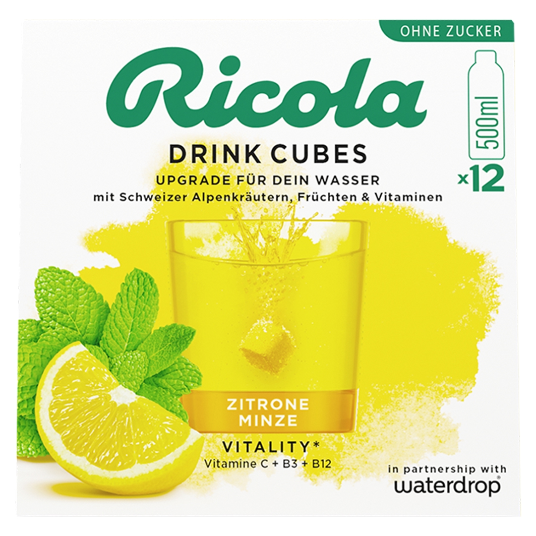 Ricola Drink Cubes Zitrone Minze 12 Stk.