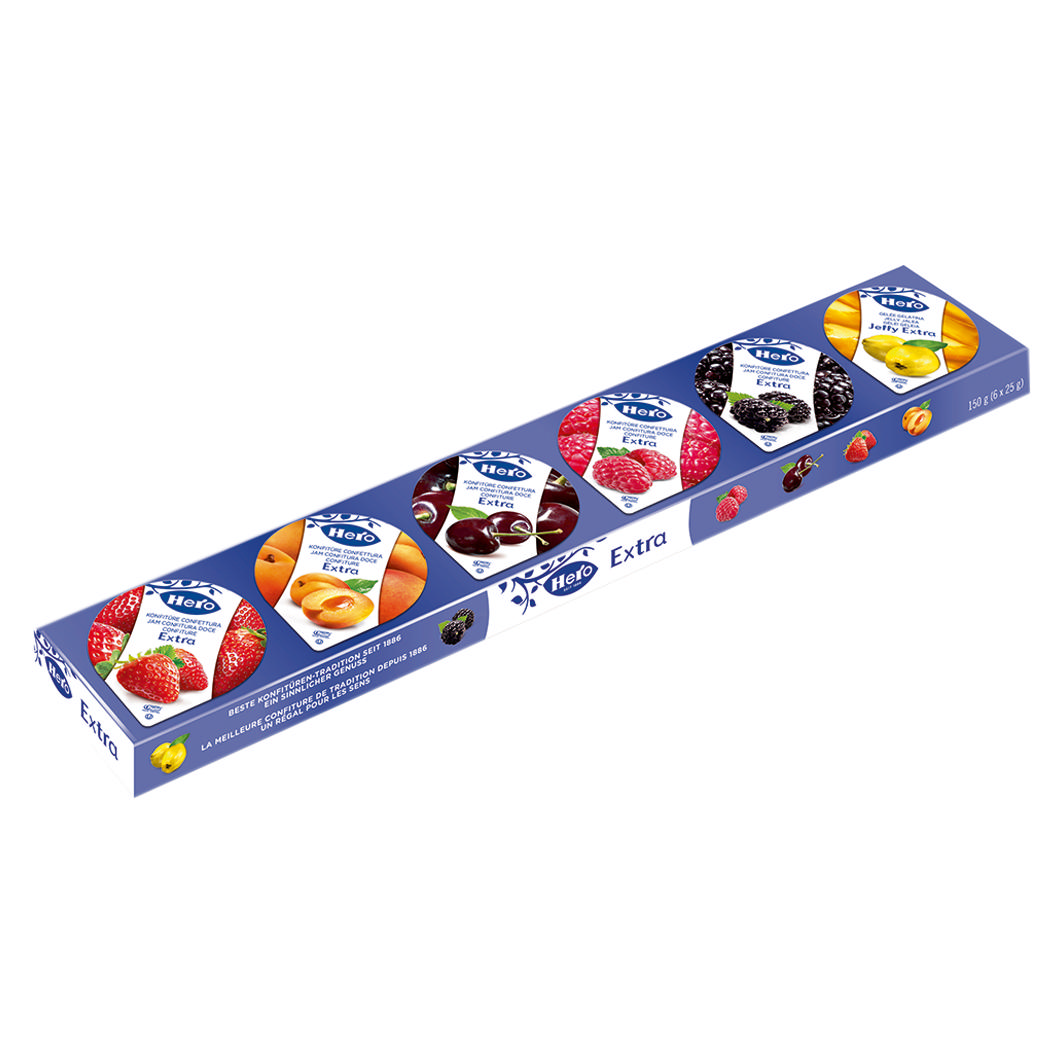 Hero Extra Konfitüre ass. 6x25g