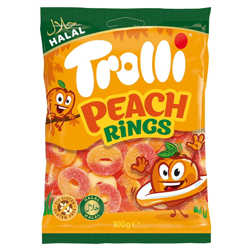 Trolli Halal Peach Rings 100g