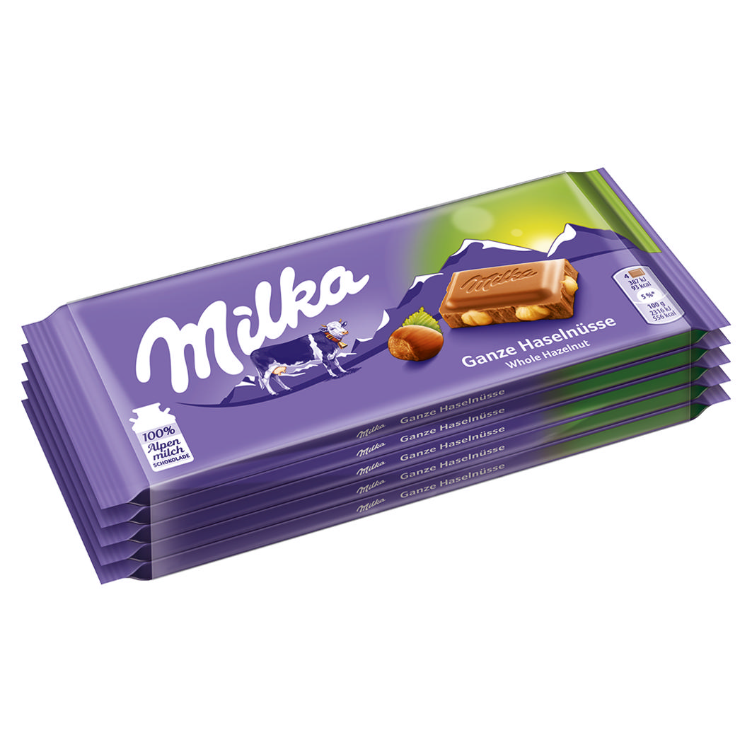Milka Ganze Haselnüsse 5x95g