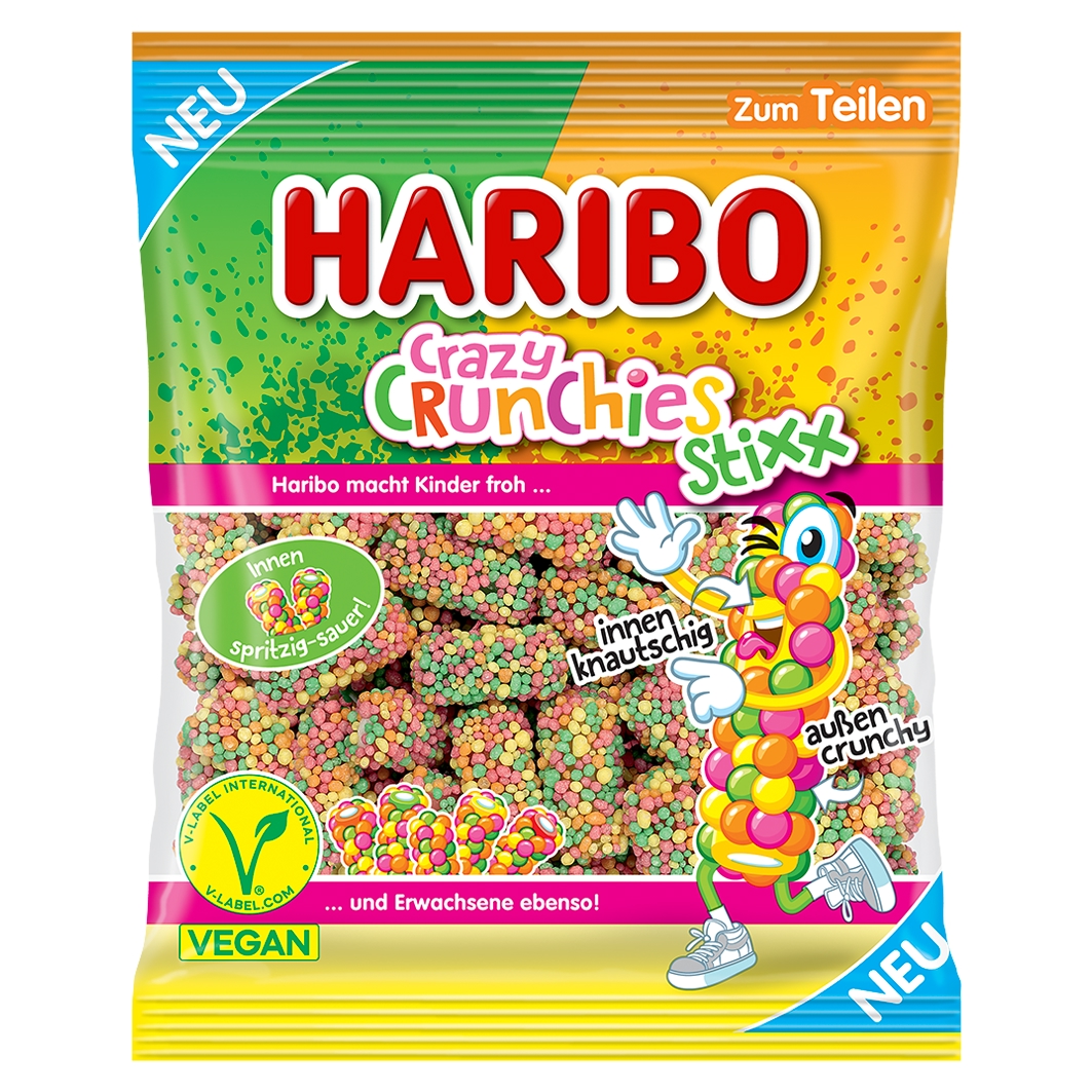 Haribo Crazy Crunchie Stixx 160g