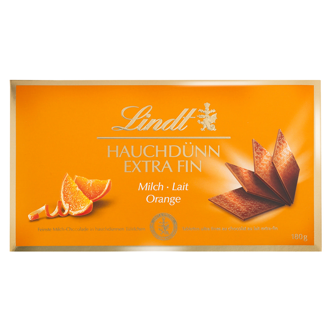 Lindt Hauchd. Milch Orange 180g