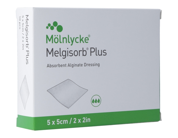 Melgisorb Plus Alginat-Verband, steril 5 x 5 cm - Webstar - Hygiene- und Verbrauchsartikel - Medizin- und Pflegeprodukte - Articles d’hygiène et consommables - Produits médicaux et de soins
