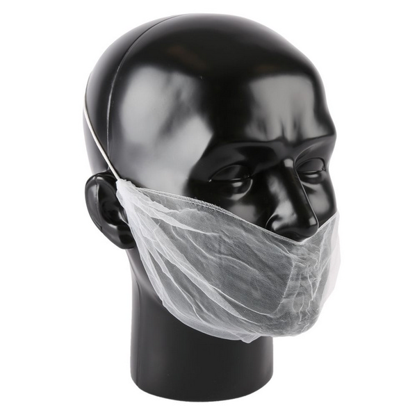 Bartschutz Micromash Nylon weiss 47x20cm Nackenband - Webstar - Hygiene- und Verbrauchsartikel - Medizin- und Pflegeprodukte - Articles d’hygiène et consommables - Produits médicaux et de soins