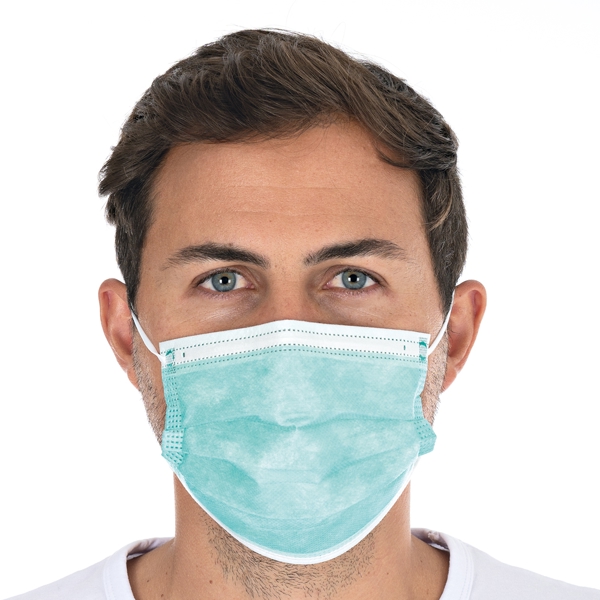 OP Maske Typ II R mit Gummibändern grün PP-Vliesstoff 3 lagig 20 x 50Stk - Webstar - Hygiene- und Verbrauchsartikel - Medizin- und Pflegeprodukte - Articles d’hygiène et consommables - Produits médicaux et de soins
