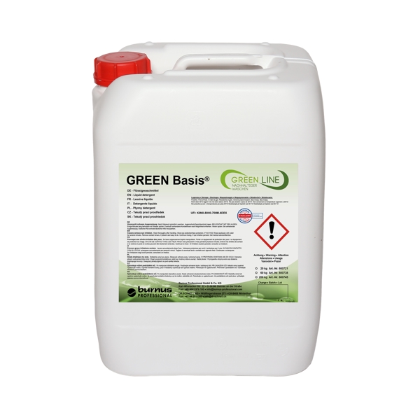 Burnus GREEN Basis Flüssigwaschmittel parfümiert, farblos, flüssig, pH: 7,5 - 8,5, biologisch abbaubar 60 kg - Webstar - Hygiene- und Verbrauchsartikel - Medizin- und Pflegeprodukte - Articles d’hygiène et consommables - Produits médicaux et de soins