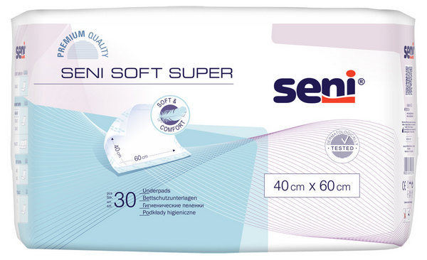 Seni Soft Super Krankenunterlagen Unterlagen mit Saugkern aus Zellstoff-Flocken, Unterseite aus wasserdichter Folie, 40 × 60 cm - Webstar - Hygiene- und Verbrauchsartikel - Medizin- und Pflegeprodukte - Kiosk- und Shopartikel - Fun Food Service - Schweiz - Articles d’hygiène et consommables - Produits médicaux et de soins - Produits de kiosque et de magasin - Fun Food Service - Suisse