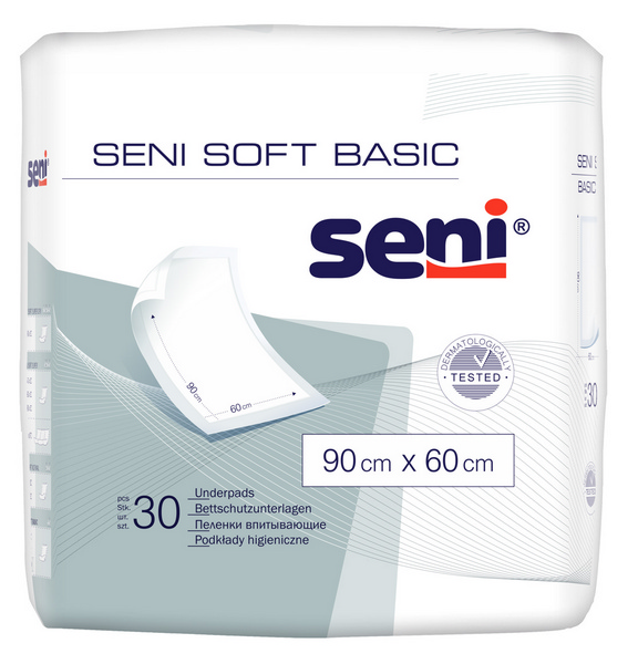 Seni Soft Basic Krankenunterlagen Unterlagen mit Saugkern aus Zellstoff-Flocken, Unterseite aus wasserdichter Folie, 90 × 60 cm - Webstar - Hygiene- und Verbrauchsartikel - Medizin- und Pflegeprodukte - Kiosk- und Shopartikel - Fun Food Service - Schweiz - Articles d’hygiène et consommables - Produits médicaux et de soins - Produits de kiosque et de magasin - Fun Food Service - Suisse