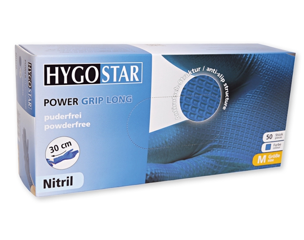 HYGOSTAR POWER GRIP Einweghandschuhe LONG 30 cm