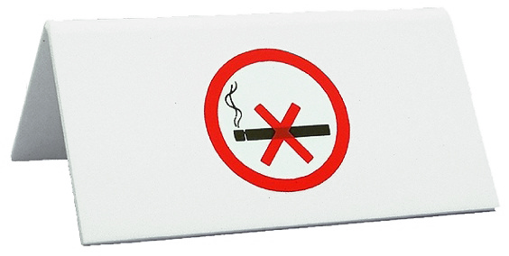 Tischreiter "Nichtraucher" Kunststoff, weiss, 90 x 45 mm - Webstar - Hygiene- und Verbrauchsartikel - Medizin- und Pflegeprodukte - Kiosk- und Shopartikel - Fun Food Service - Schweiz - Articles d’hygiène et consommables - Produits médicaux et de soins - Produits de kiosque et de magasin - Fun Food Service - Suisse